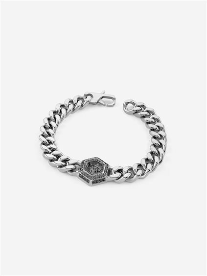 Bracciale Guess Uomo Lion King in Acciaio Cristallo JUMB06 007JW - JUMB06 007JW